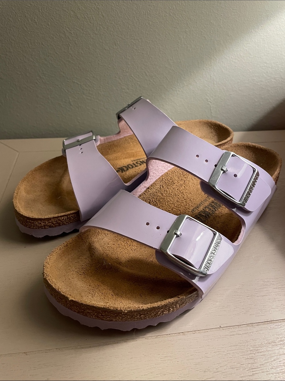 Birkenstock Arizona Two-Strap Sandal in Light Lavender